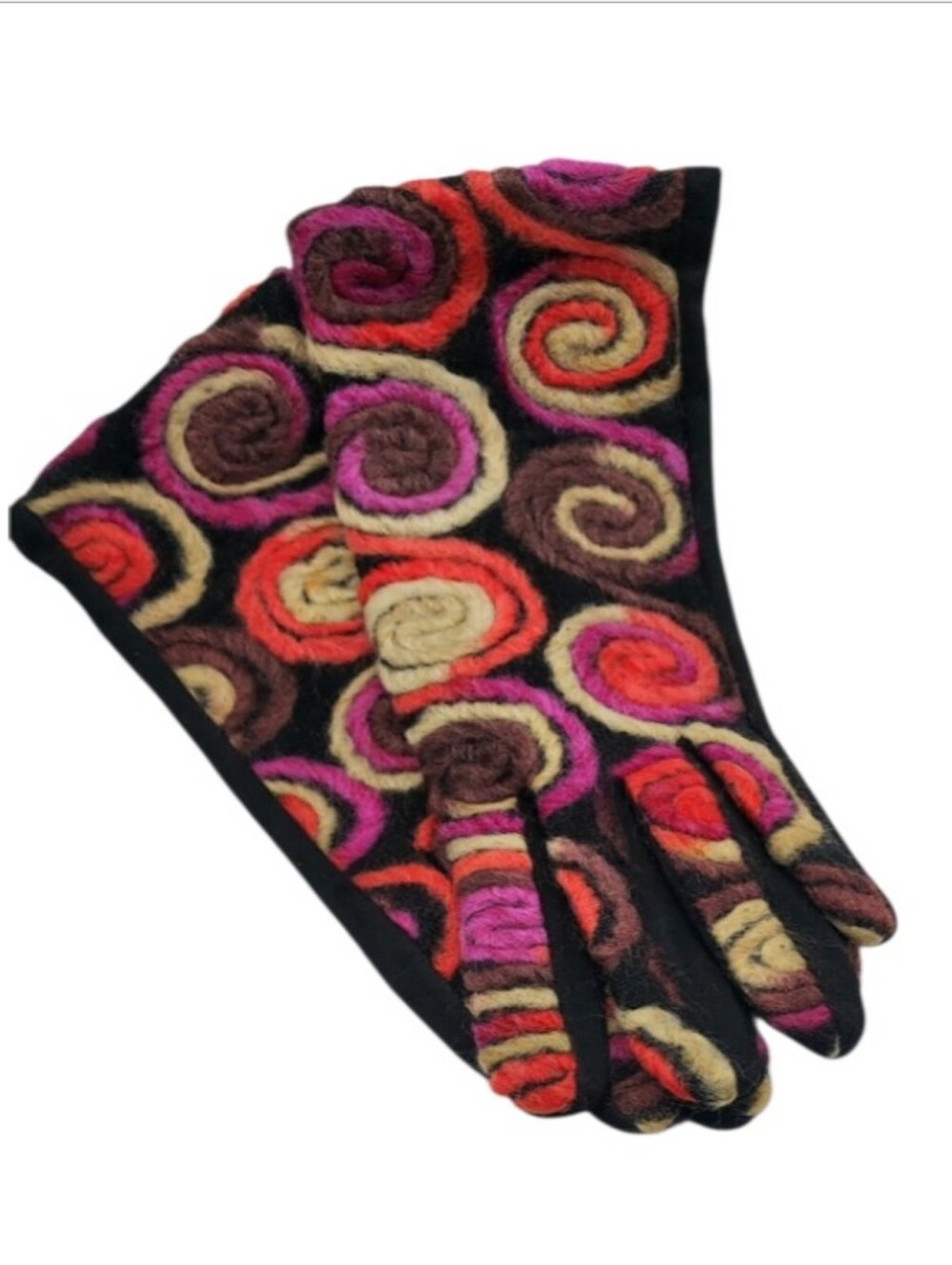 Women's Gloves - Touch Screen Colorful Swirl Pattern NWT